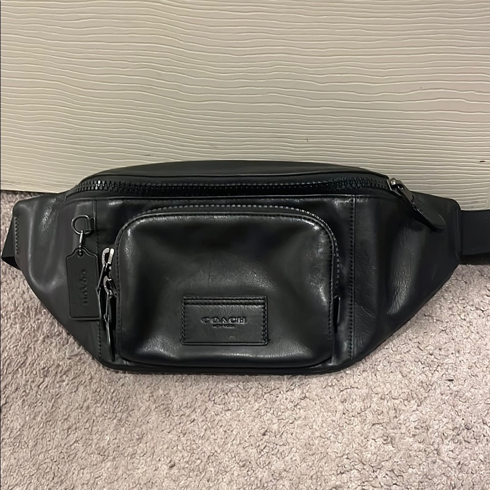 Coach Black Leather belt bag